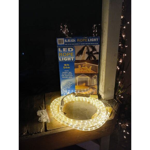 18 ft LED Rope Light Indoor Outdoor Holiday Porch Patio Pathway Palm Trees Party - Picture 14 of 14